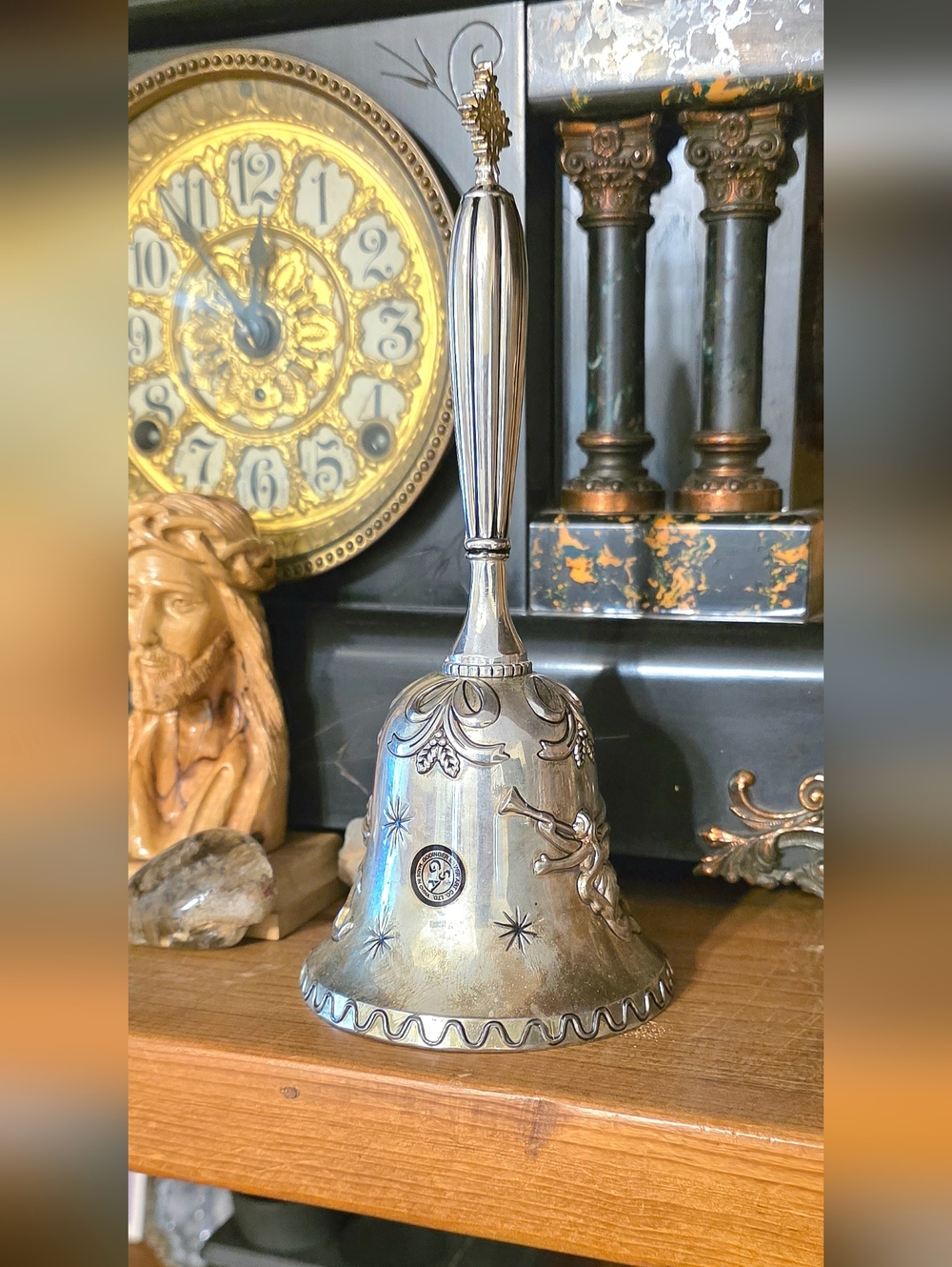 GODINGER SILVER-PLATED CHRISTMAS BELL